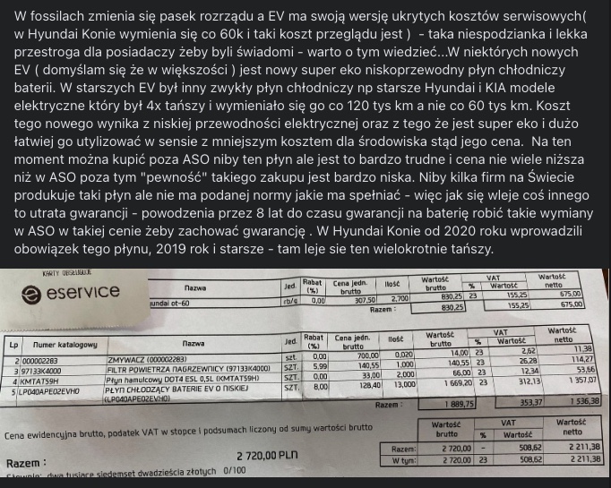 płyn chłodniczy elektryczny Hyundai Kona 