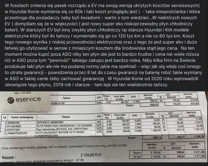 płyn chłodniczy elektryczny Hyundai Kona 