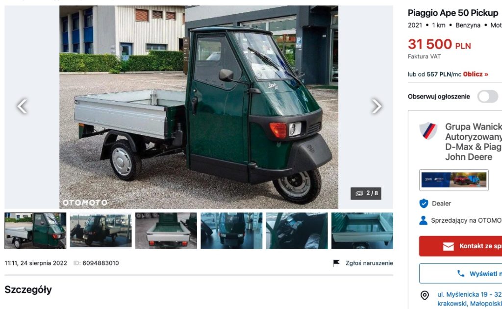 nowe Piaggio Ape 