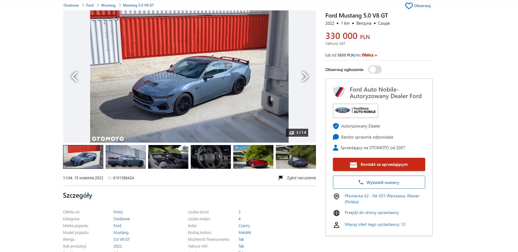 nowy ford mustang 