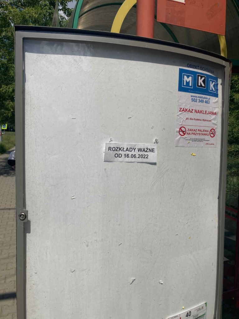 brak rozkładu jazdy Lublin 