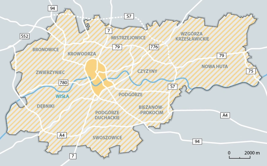 mapa sct Kraków 