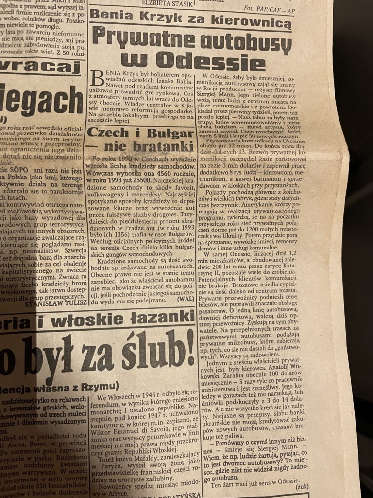 tak pisano o motoryzacji 28 lat temu 