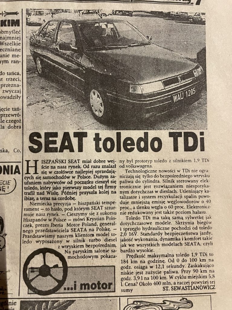 co pisano o motoryzacji w gazetach 28 lat temu 