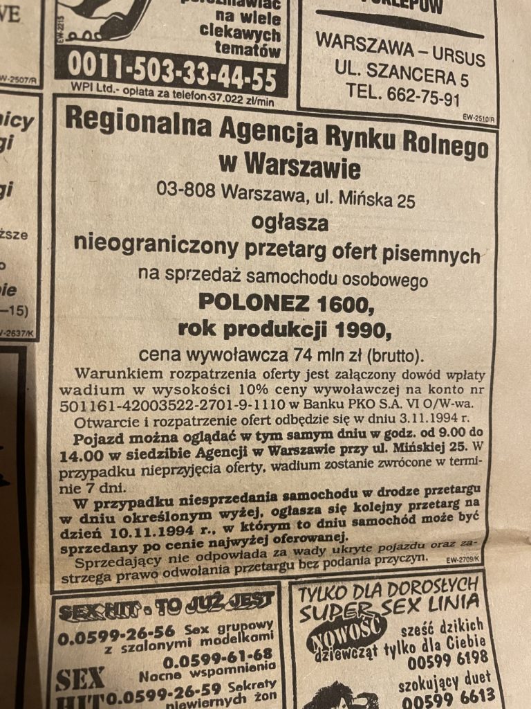 co pisano o motoryzacji w gazetach 28 lat temu 