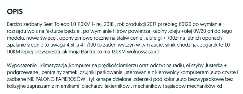 ogłoszenie Seat 