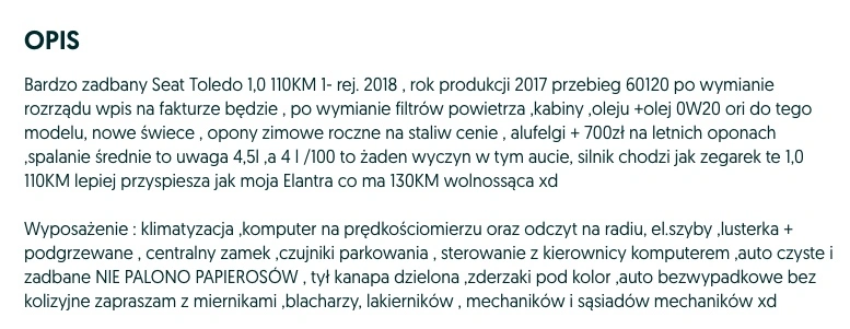 ogłoszenie Seat