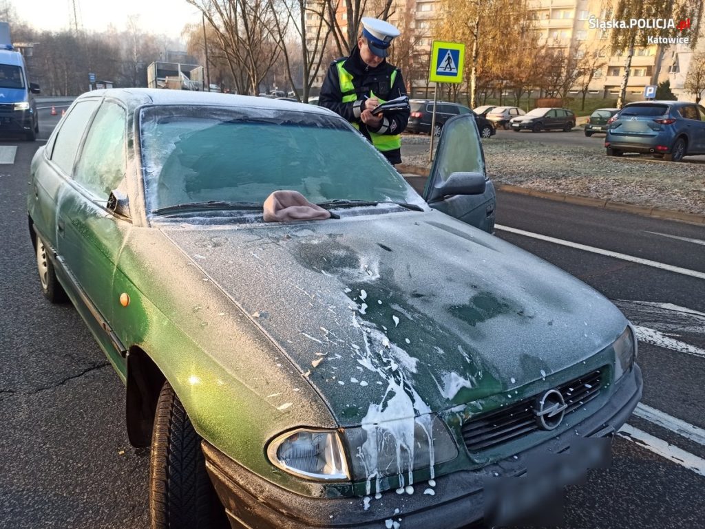 oszronione szyby wypadek