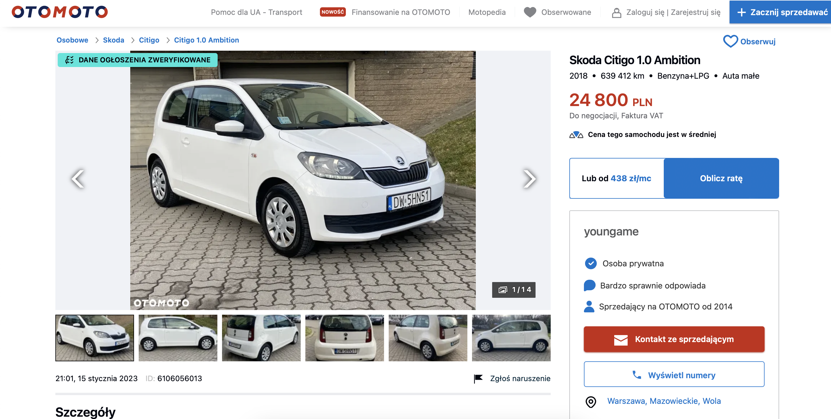 Skoda Citigo wysoki przebieg 