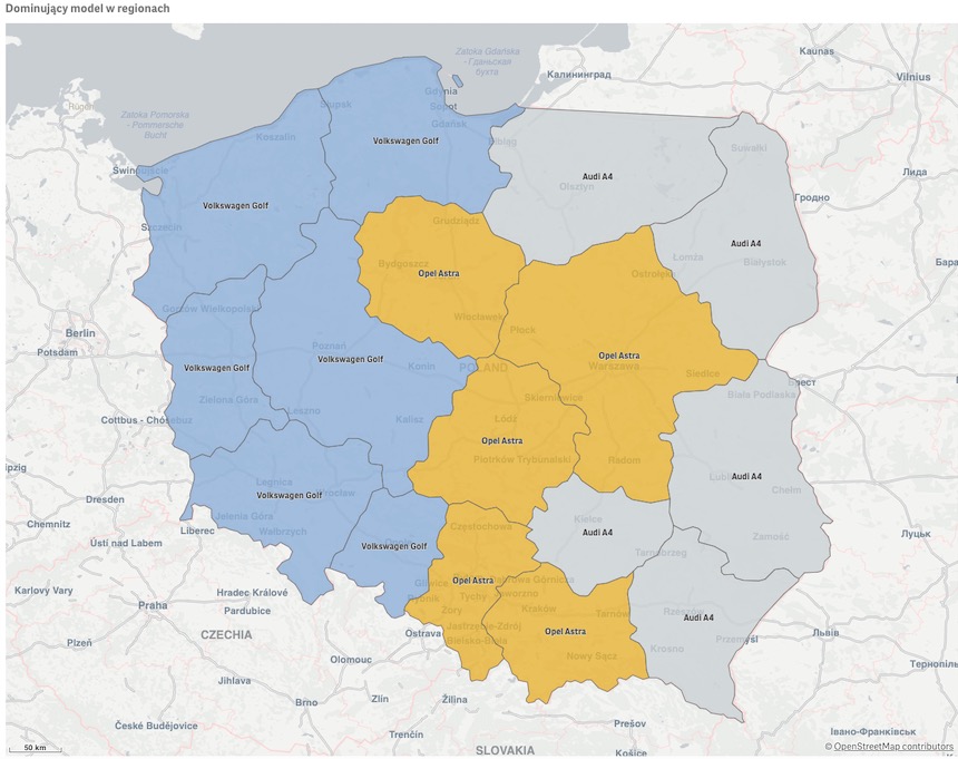 sprzedaż aut używanych 2022 