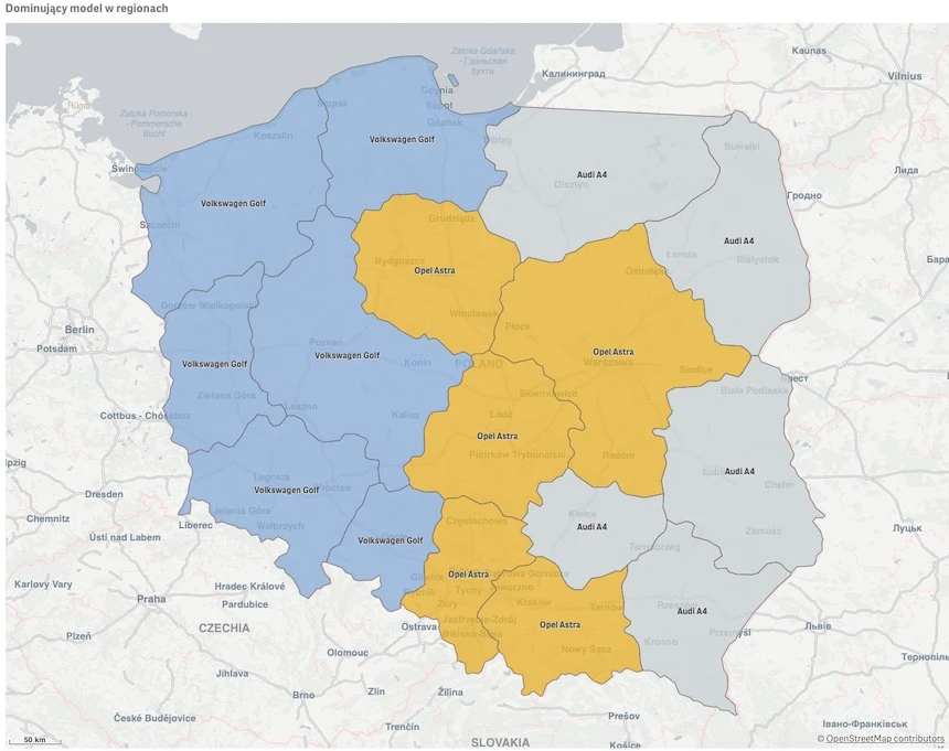 sprzedaż aut używanych 2022 