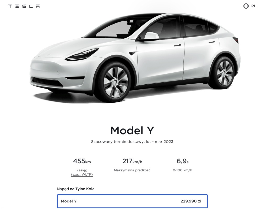 tesla model y cena 2023 