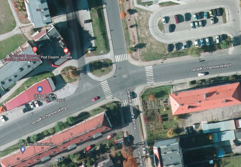 skrzyżowanie żagań 