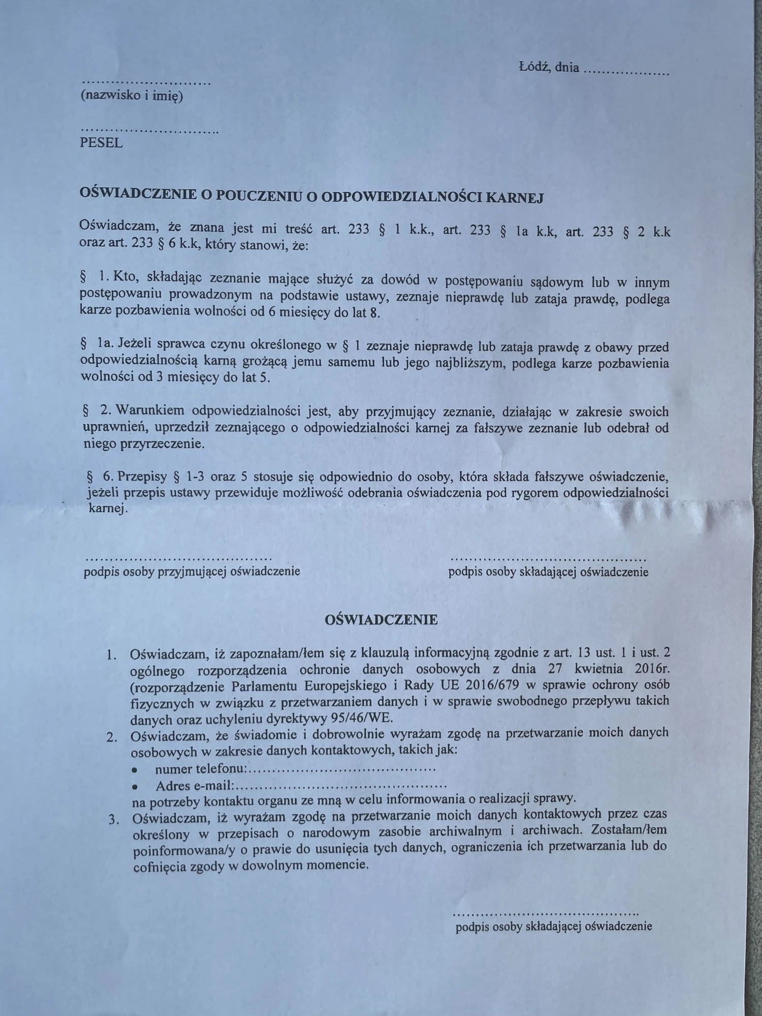 Zgubione prawo jazdy 