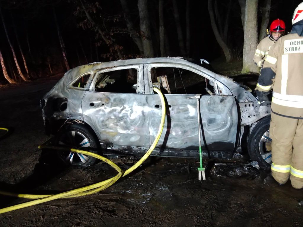 pożar elektrycznego mercedesa 