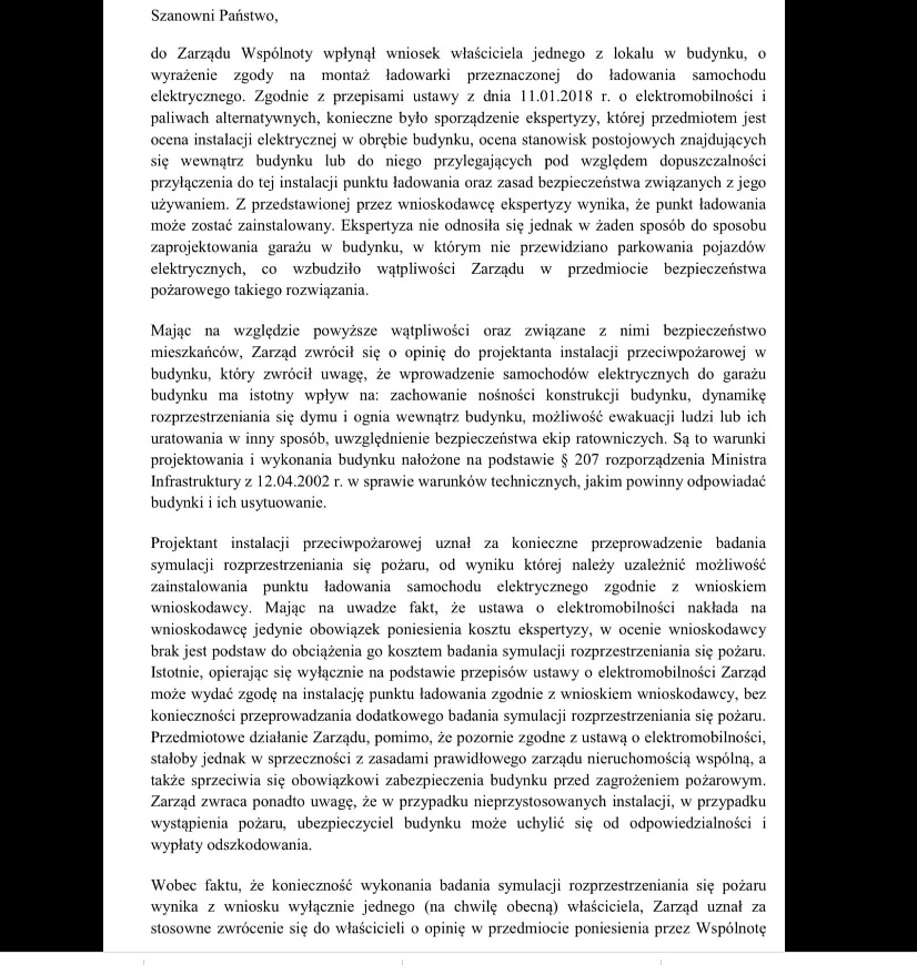 ładowarka do samochodu elektrycznego w bloku