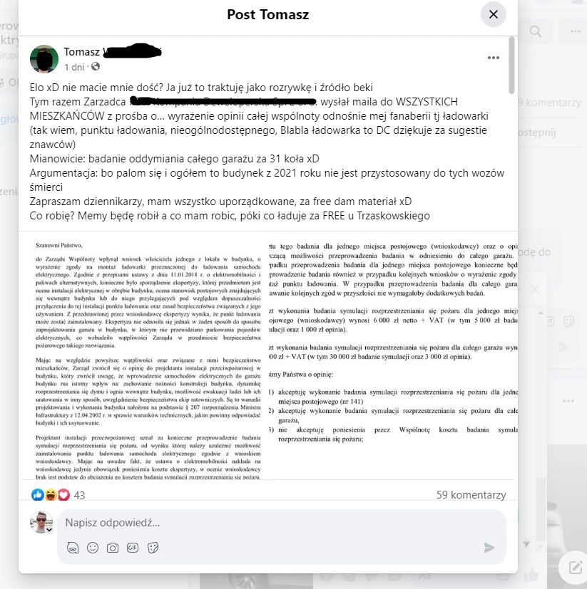 ładowarka do samochodu elektrycznego w bloku