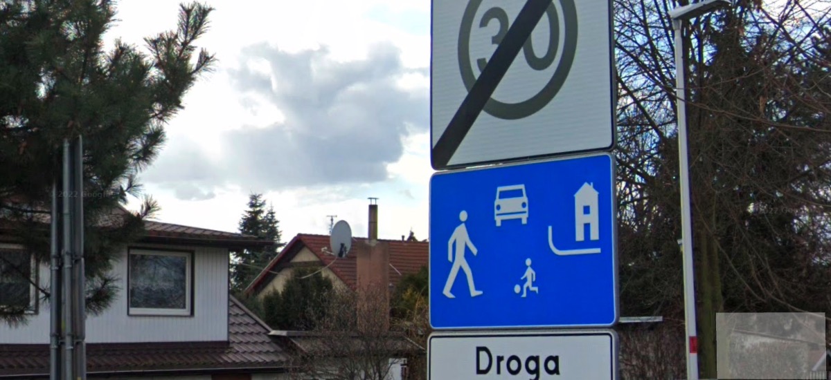 znak strefa zamieszkania