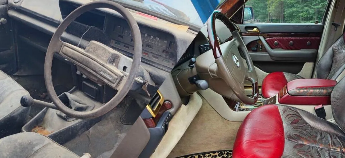 Bitwa złomów: Mercedes W140, który ma wszystko kontra Fiat 125p, który nie ma nic