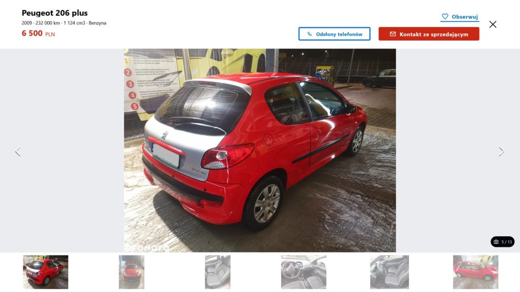 tanie auto do sct 
