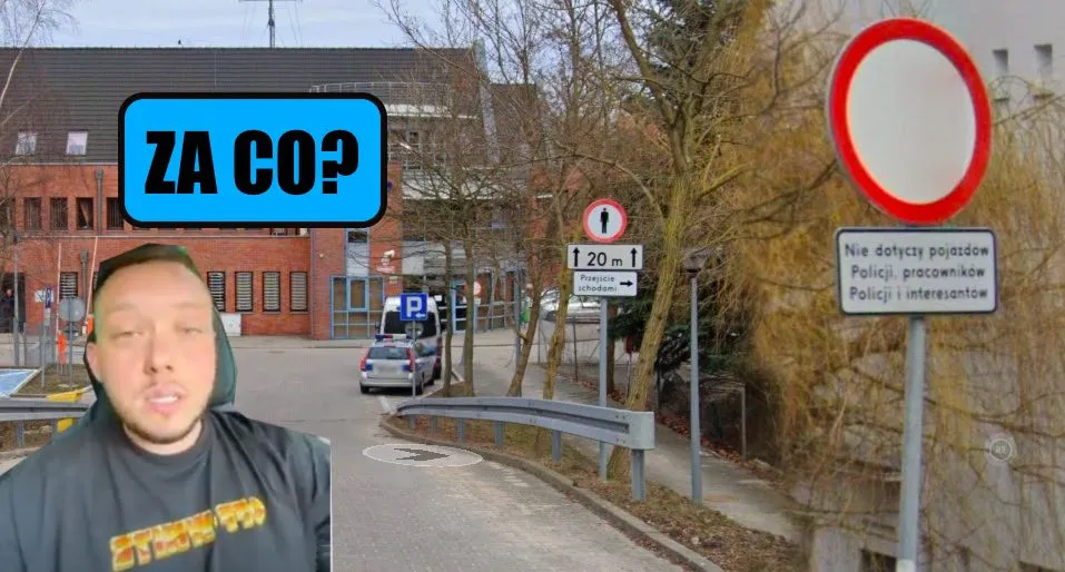 Książulo zaparkował na parkingu dla interesantów komendy policji. Od razu dostał mandat