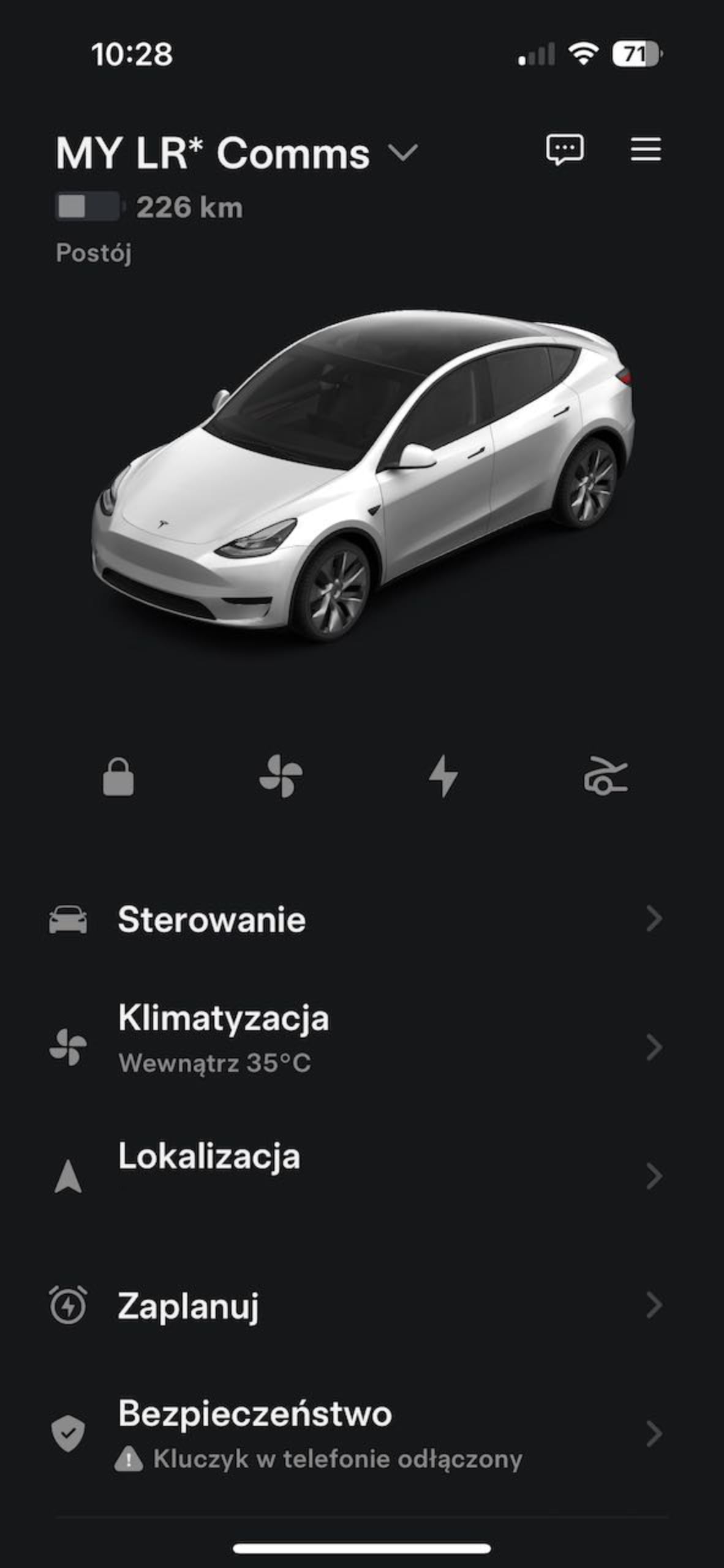 aplikacja Tesla 