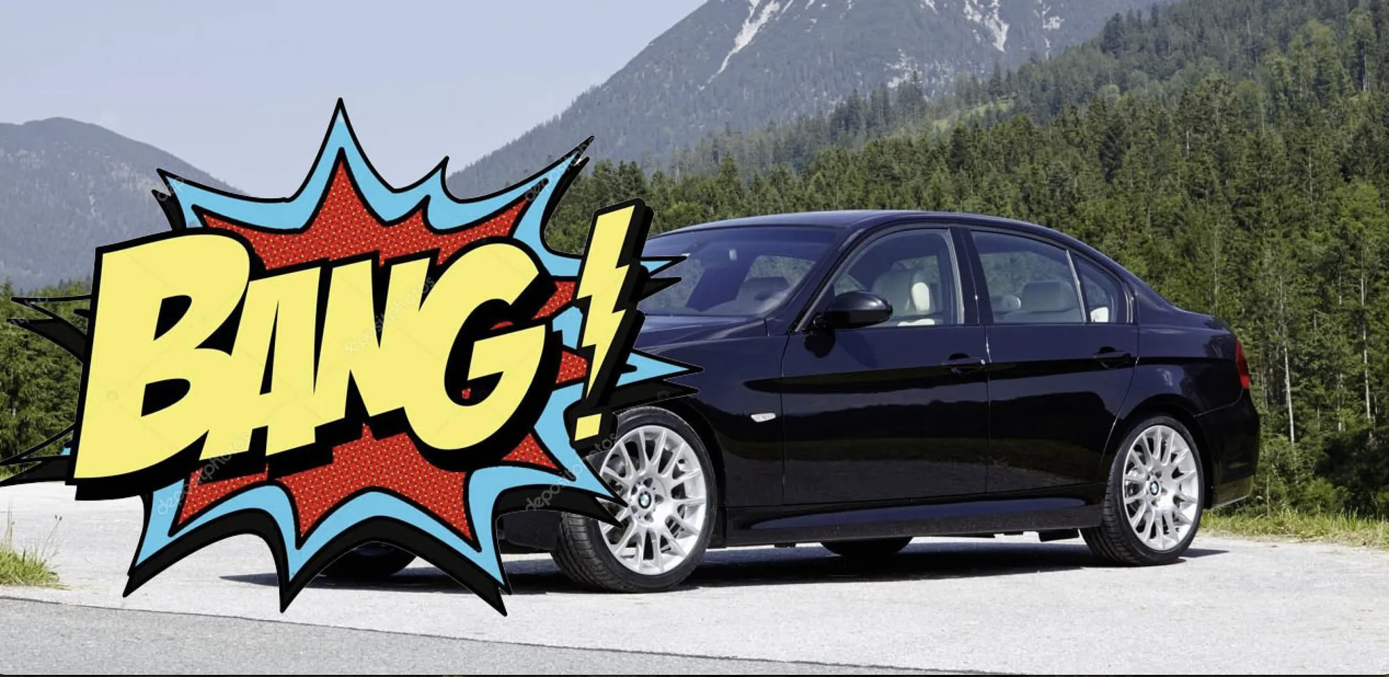 Wolniej, wolniej i bezpieczniej – powiedział kierowca BMW po tym jak rozbił swoje cacko