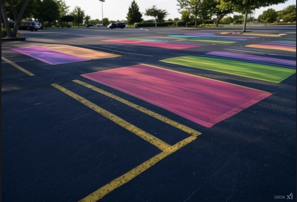 kolorowy parking