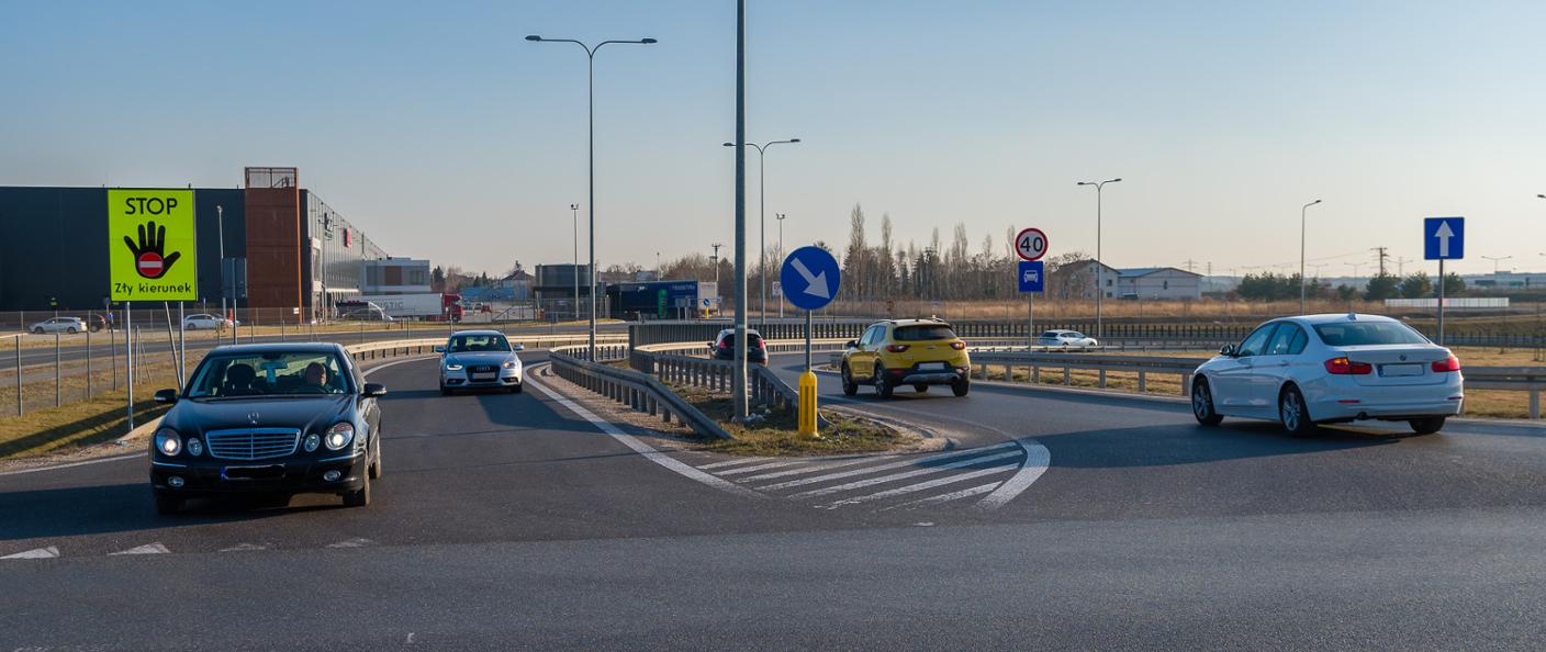 stop zły kierunek