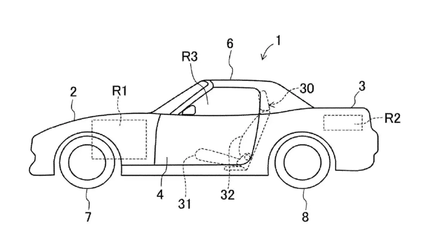 Mazda MX-5 elektryczna patent 