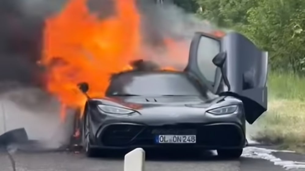 10 mln zł poszło z dymem. Spłonął wyjątkowy Mercedes-AMG