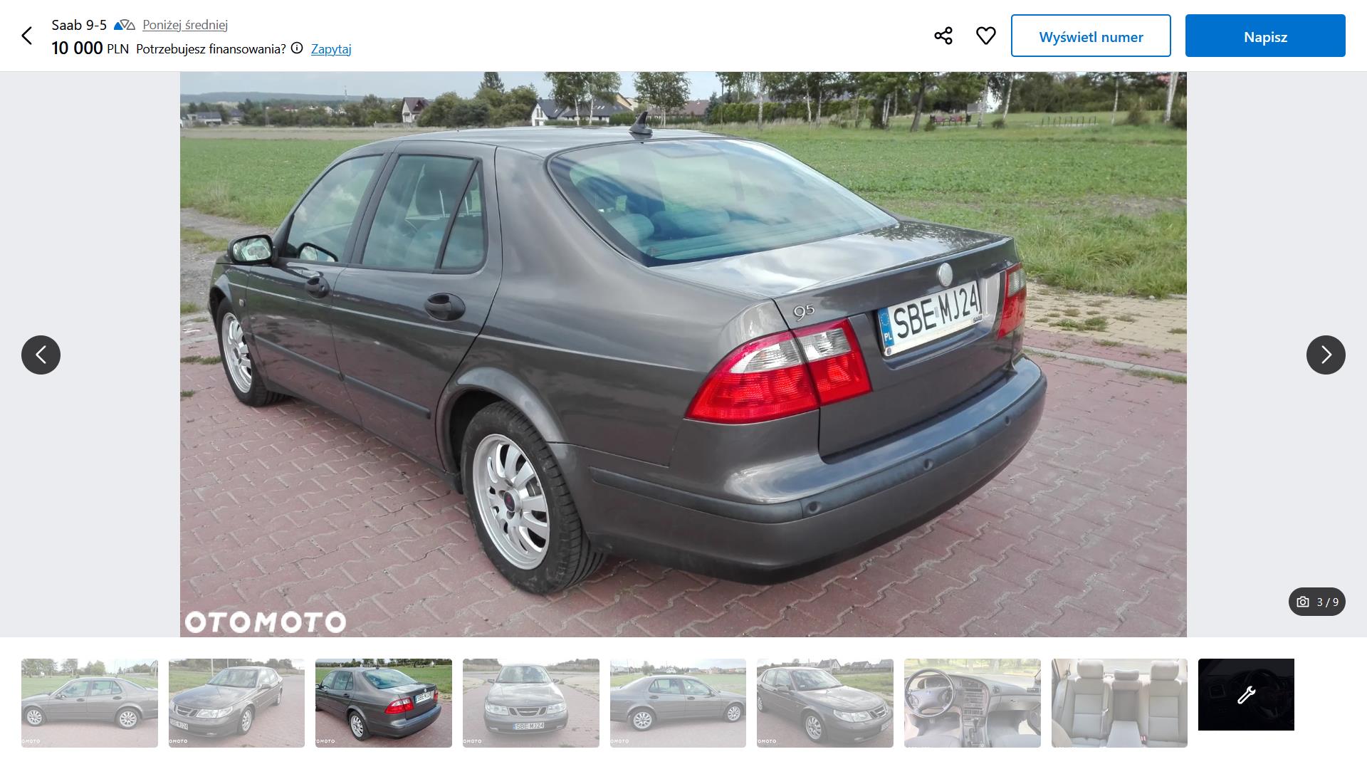 Saab 9-5 cena