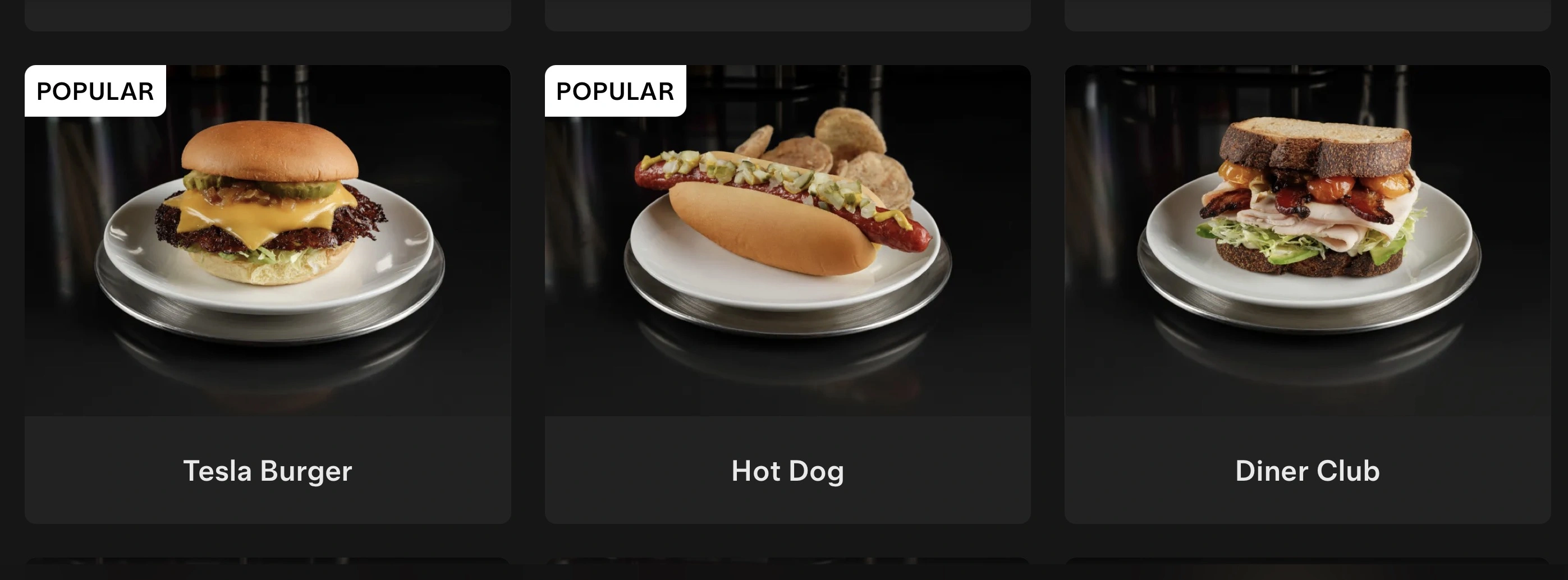Tesla Menu