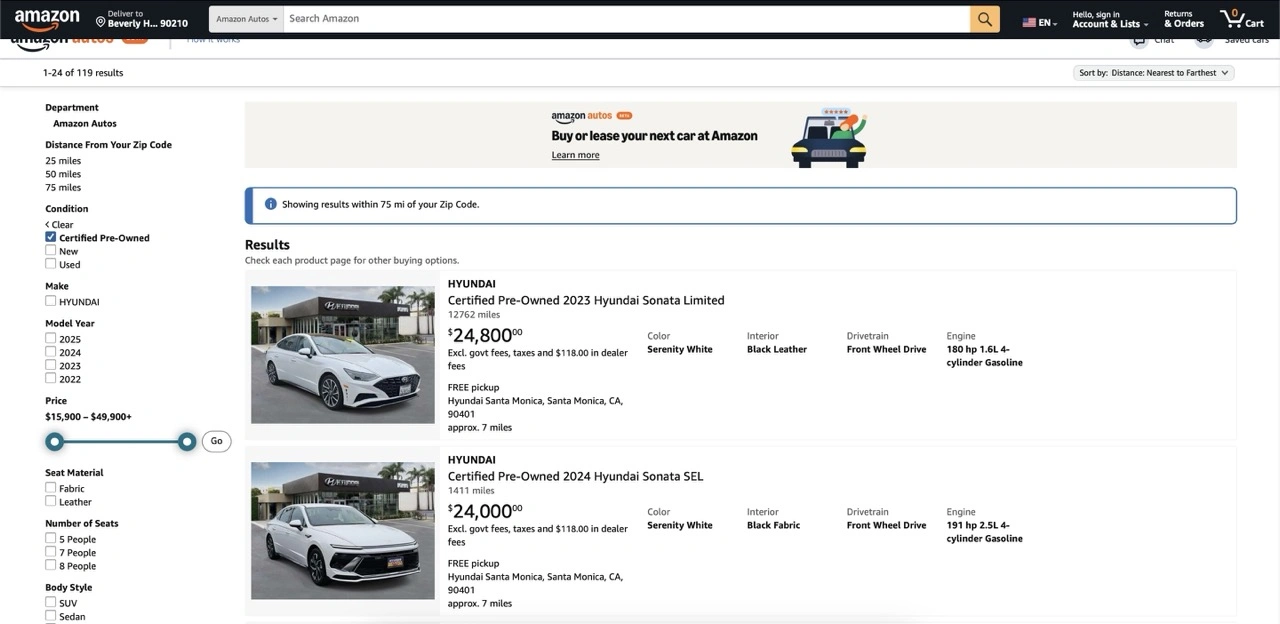 Amazon Autos używane