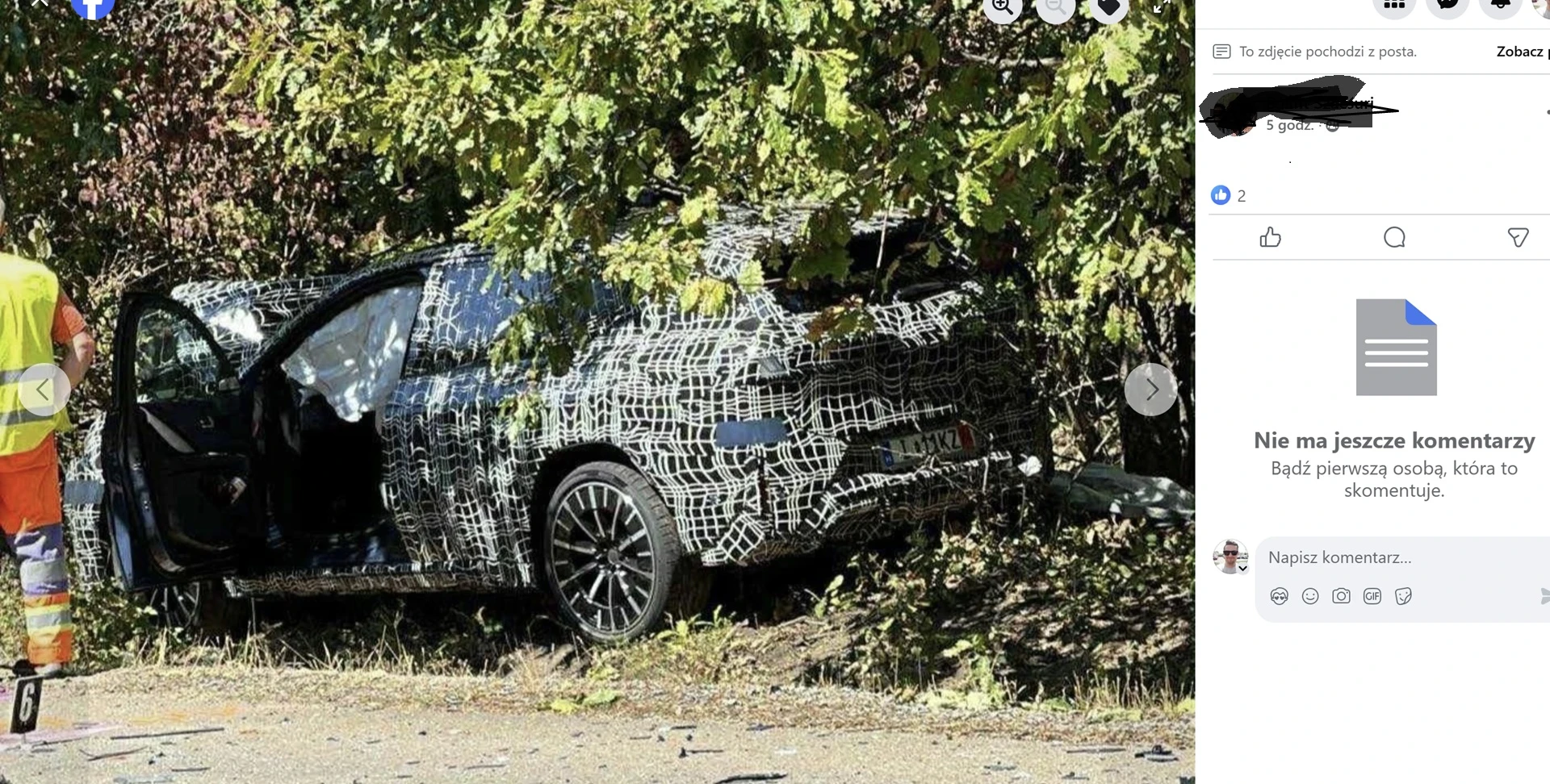 Nowe BMW iX3 kontynuuje najlepsze tradycje marki. Egzemplarz testowy miał wypadek