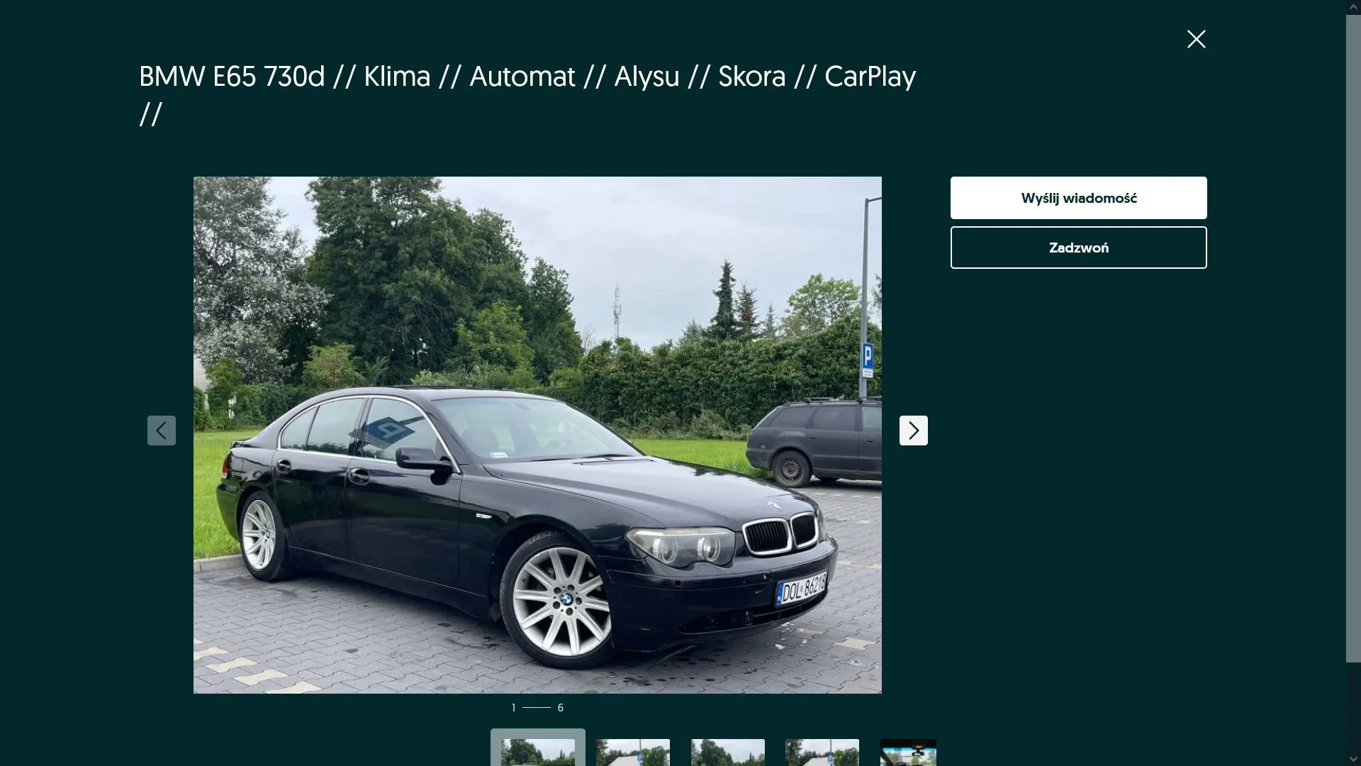 BMW 7 E65 ogłoszenia 