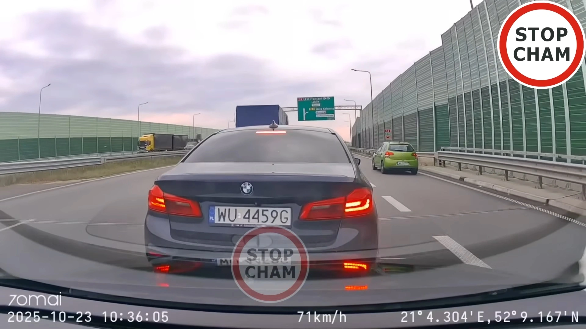 Kierowca BMW myślał, że jest szeryfem. O włos od katastrofy