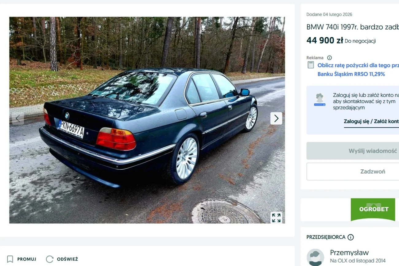 BMW serii 7 E38 ogłoszenie 