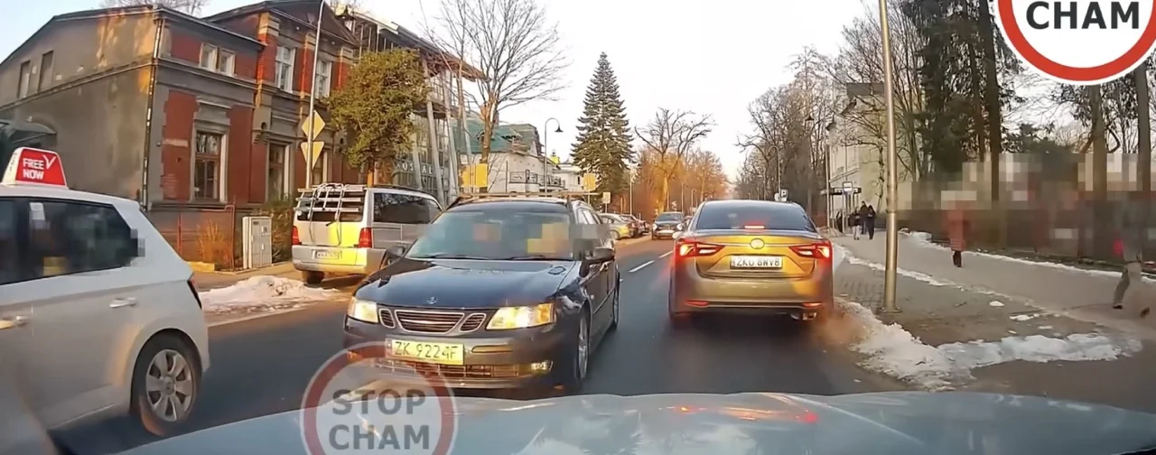 saab starszy kierowca wypadek