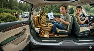 Chiński patent na korki. Toaleta ukryta pod siedzeniem kierowcy