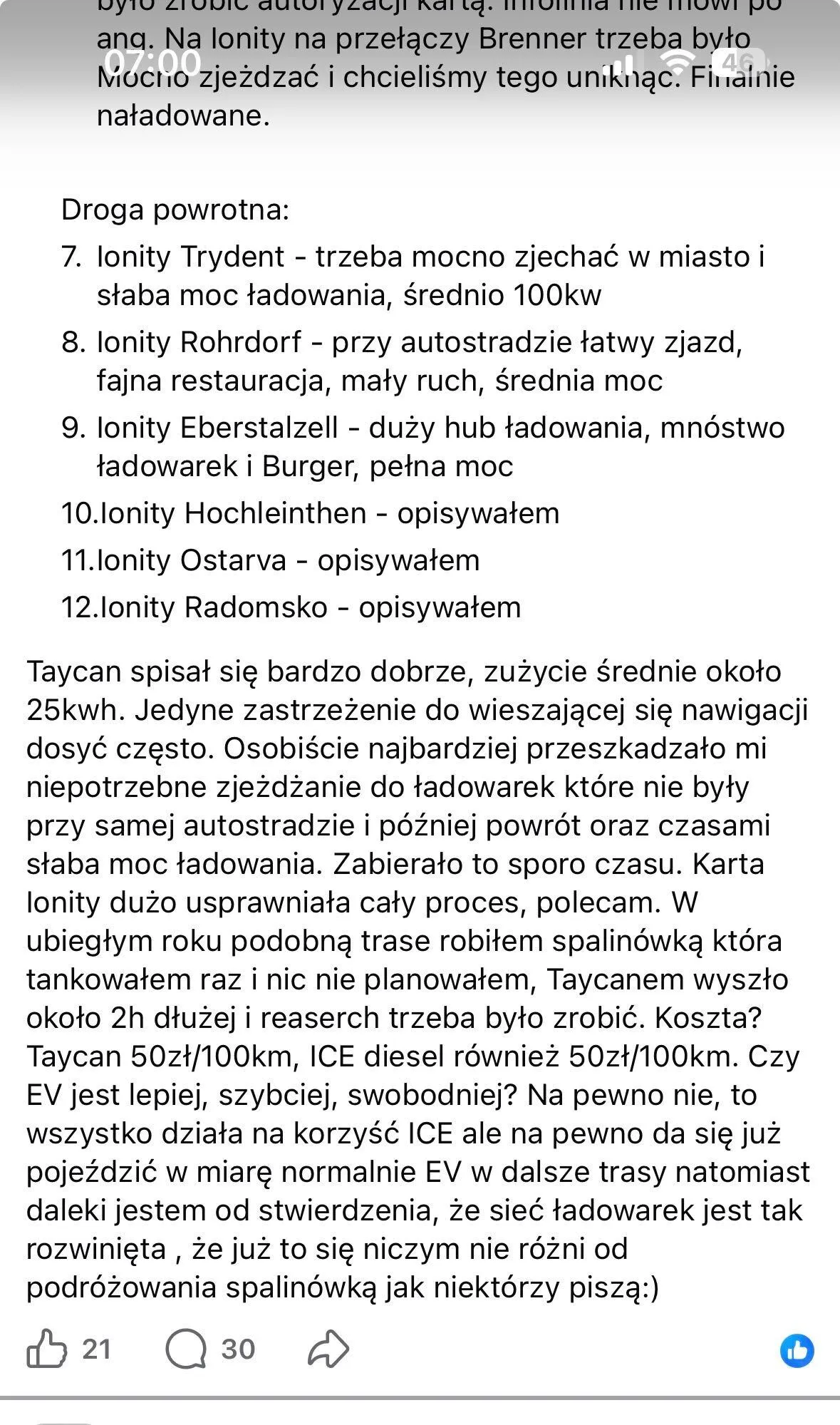 Źródło: EV w Polsce, Facebook