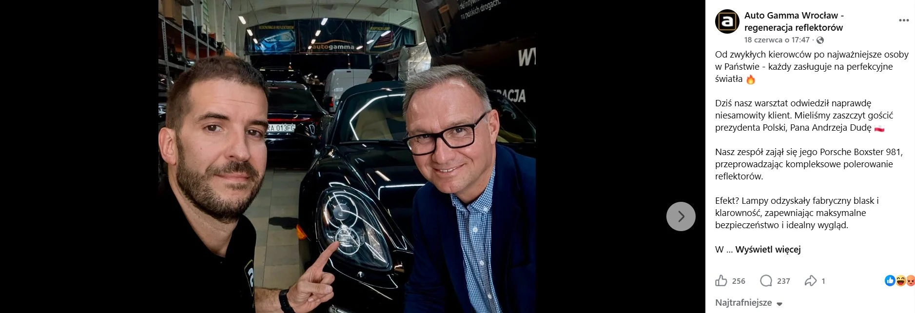 Andrzej Duda kupił Porsche. W dobrych pieniążkach