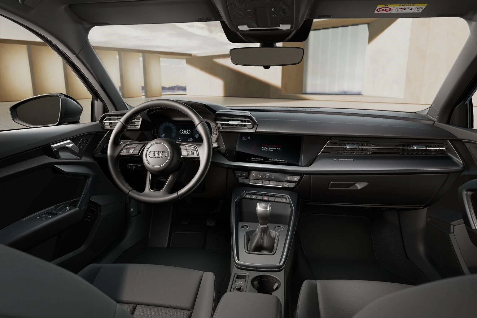 Wnętrze Audi A3 przed modernizacją.